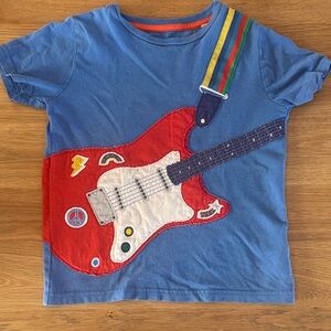Mini Boden Shirt with Guitar Design